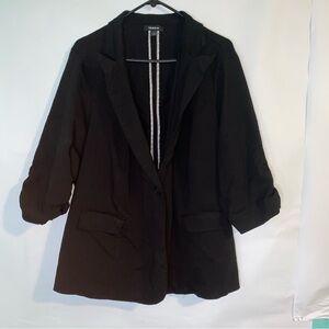 Torrid black blazer one bottom jacket